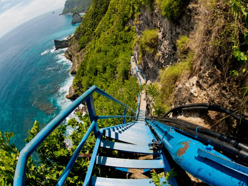 Guyangan Waterfall Blue Stairs Banner