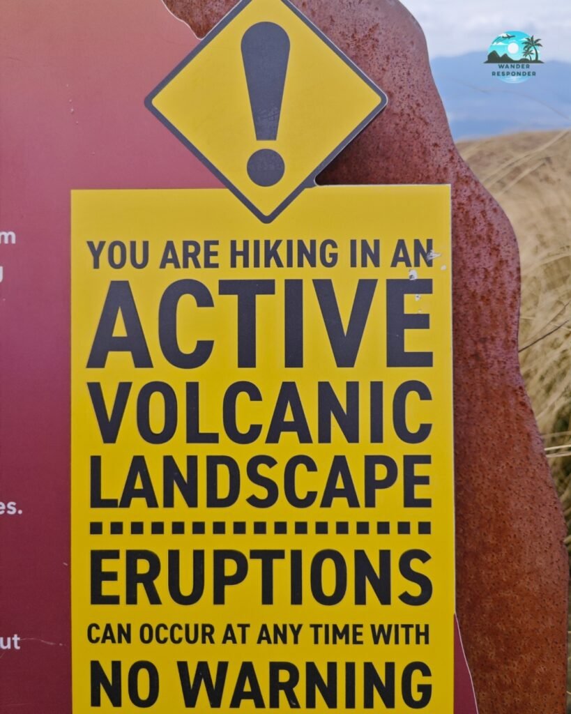 Tongariro Volcano Sign